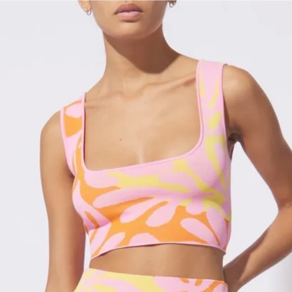 Solid & Striped- Multicolored Printed Kimberly Cropped Tank Top